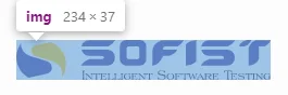 Logo da Sofist com tamanho da imagem