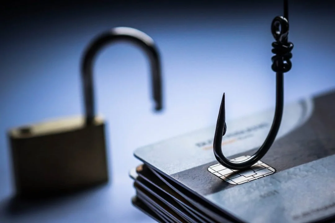 credit card phishing attack / credit card data theft concept