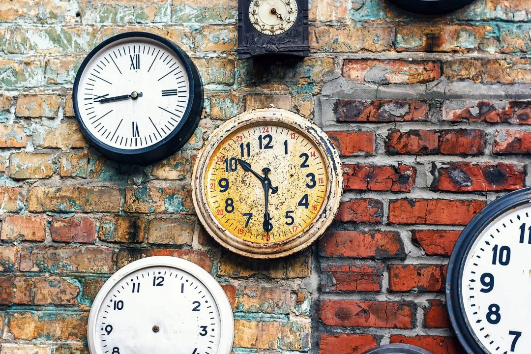 Slow Web - Wall full of clocks