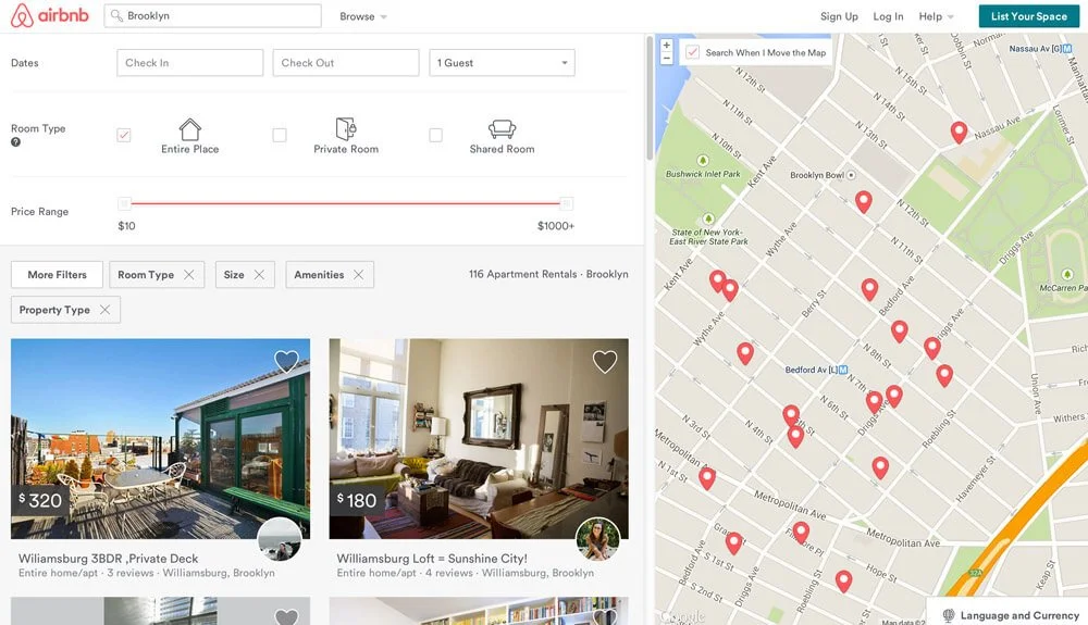 busca otimizada airbnb