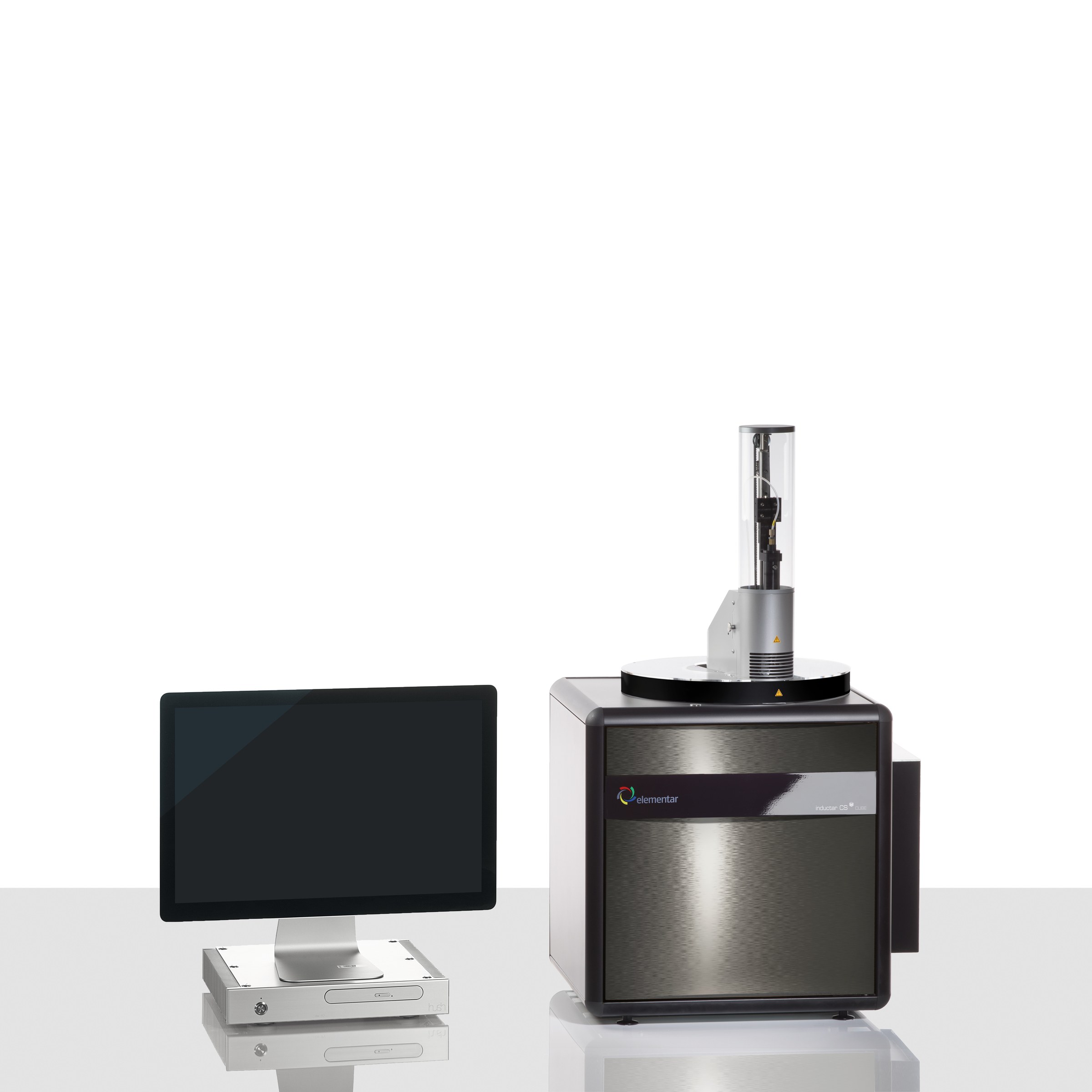 Elementar inductar CS cube cihazı ve kontrol ekranı