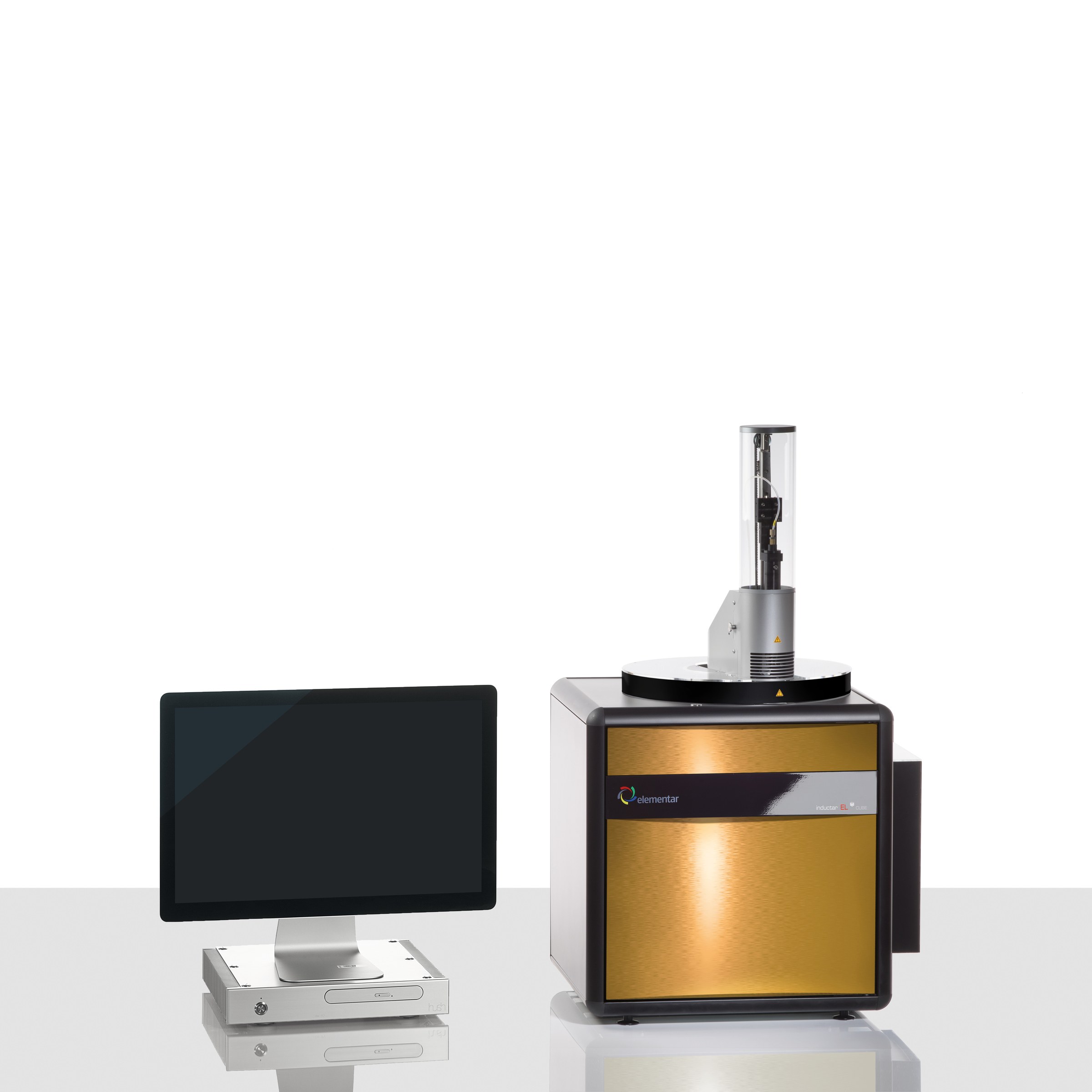 Elementar inductar EL cube cihazı ve kontrol ekranı