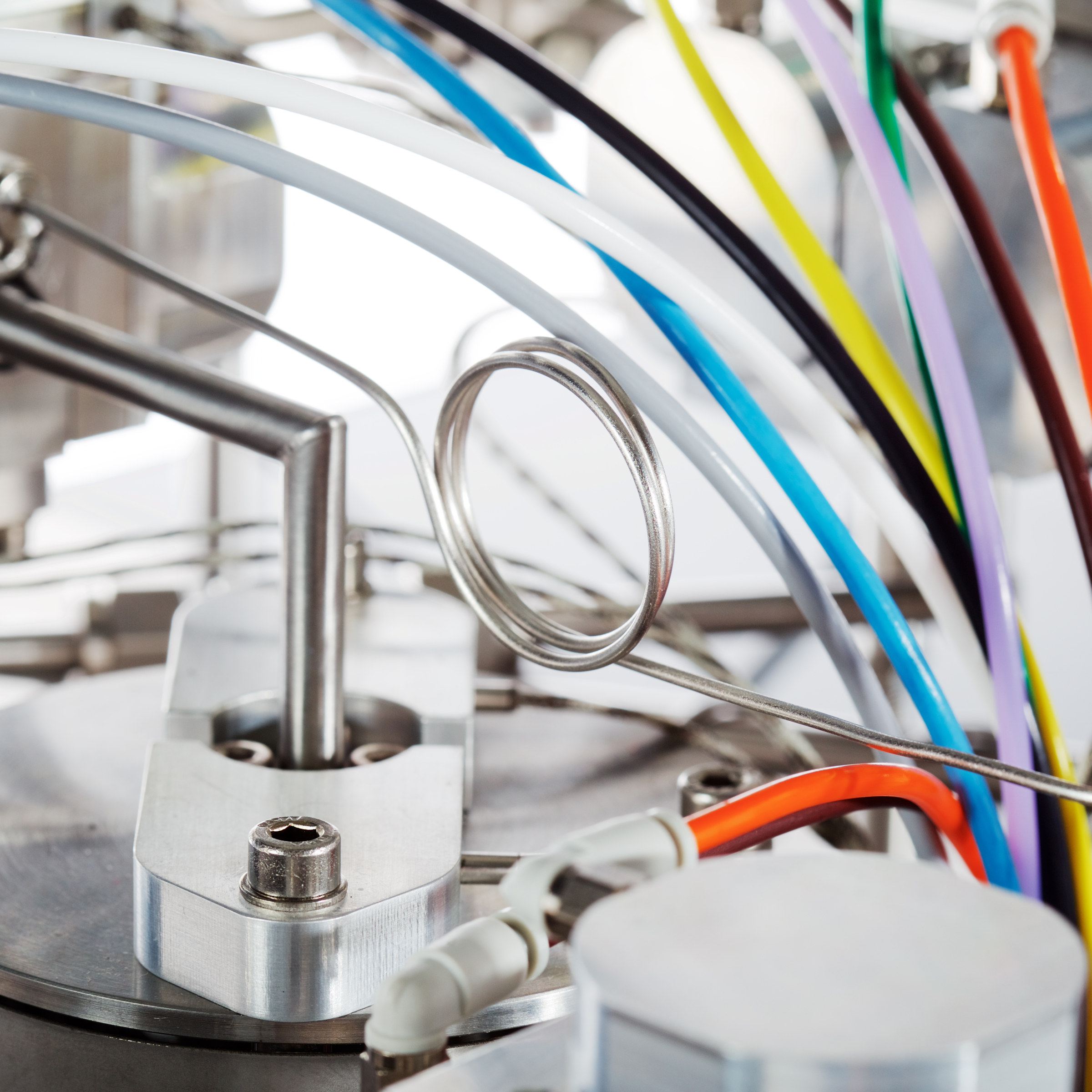 Elementar iso DUAL INLET kapiler bağlantılar yakın çekim