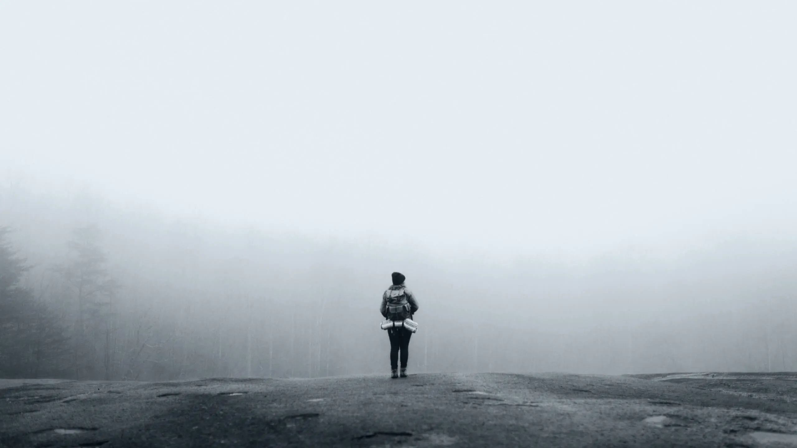 404 error - person in the woods - lost