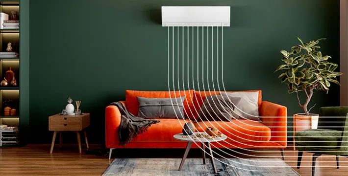 Clim Mitsubishi décor hivernale