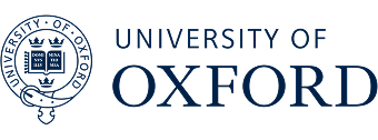 University of Oxford logo with an open book and three crowns inside a circular emblem.
