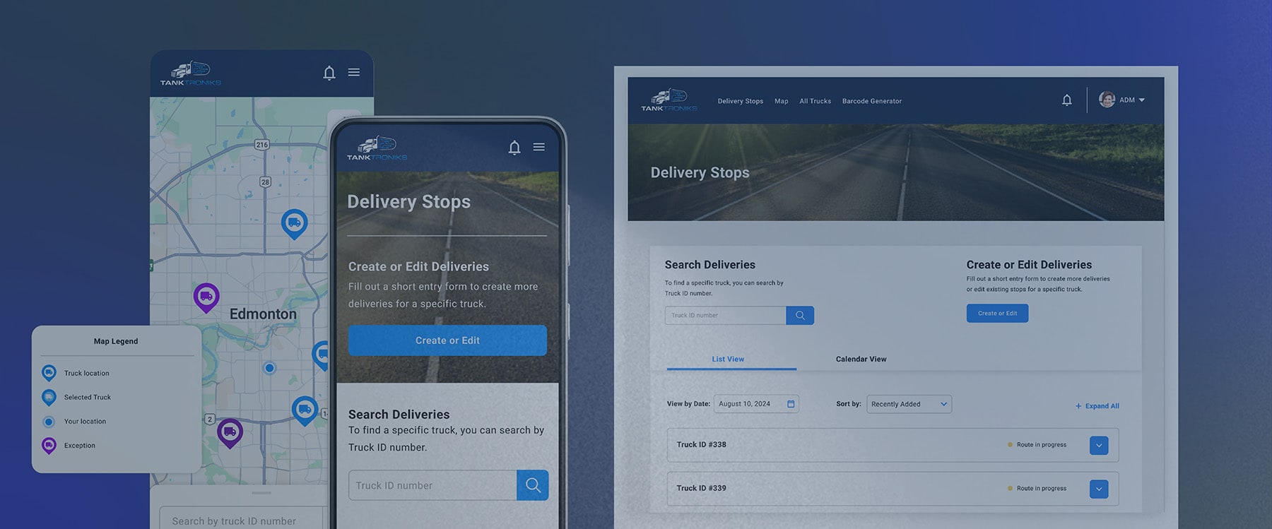 UX/UI support for an industrial trucking- centric company