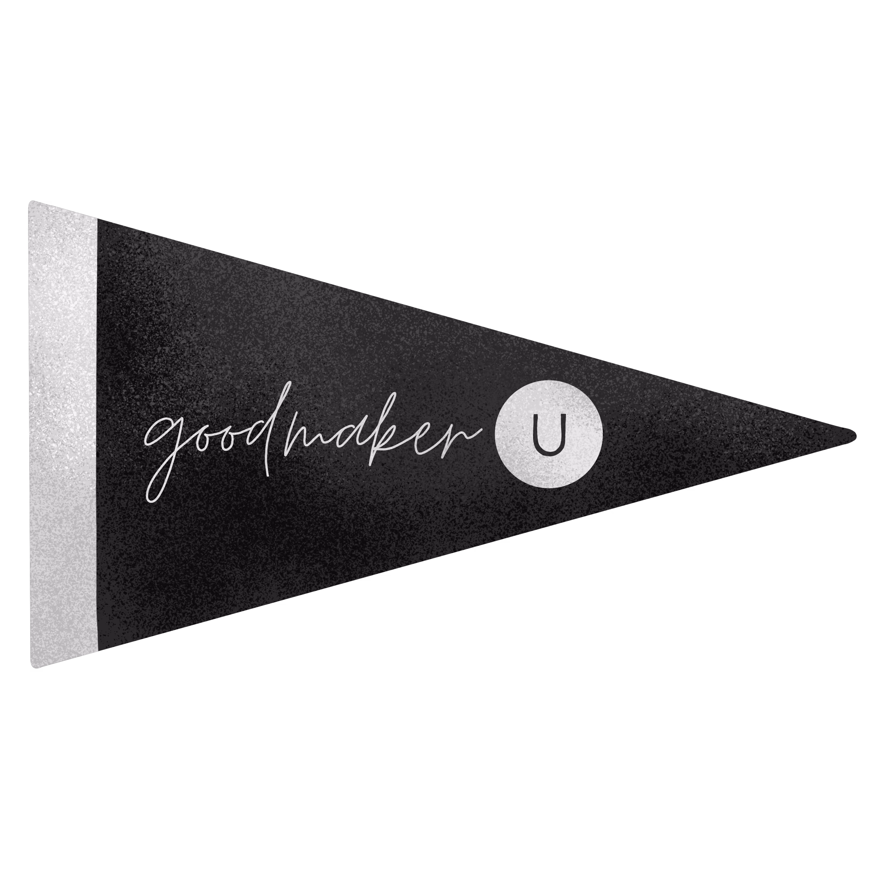 Goodmaker U logo on flag