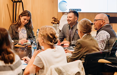 Nonprofit team in online fundraising training session
