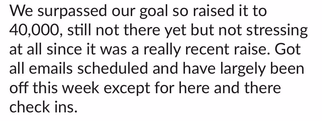 Professional giving testimonial