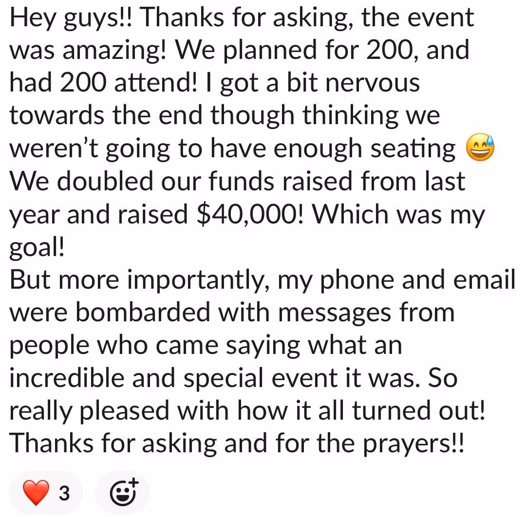 Testimonial from nonprofit participant after workshop