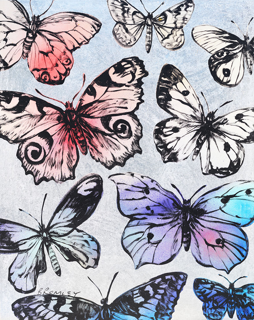 Butterflies painting by David Bromley