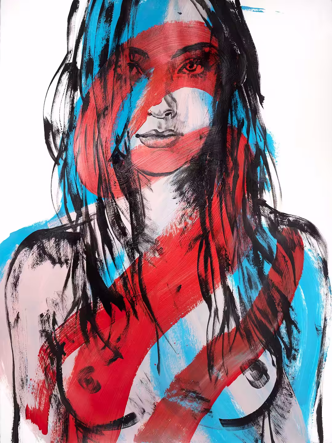 American girl nude painting by David Bromley