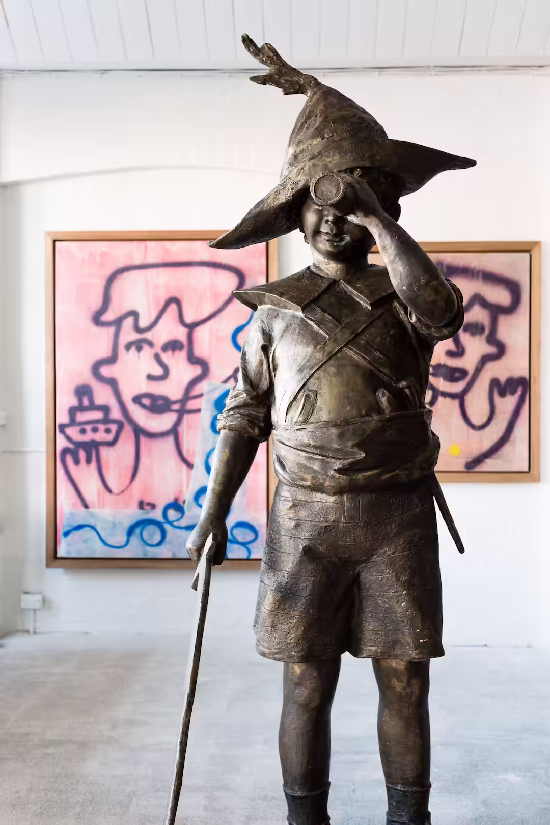Pirate boy bronze sculpture by David Bromley