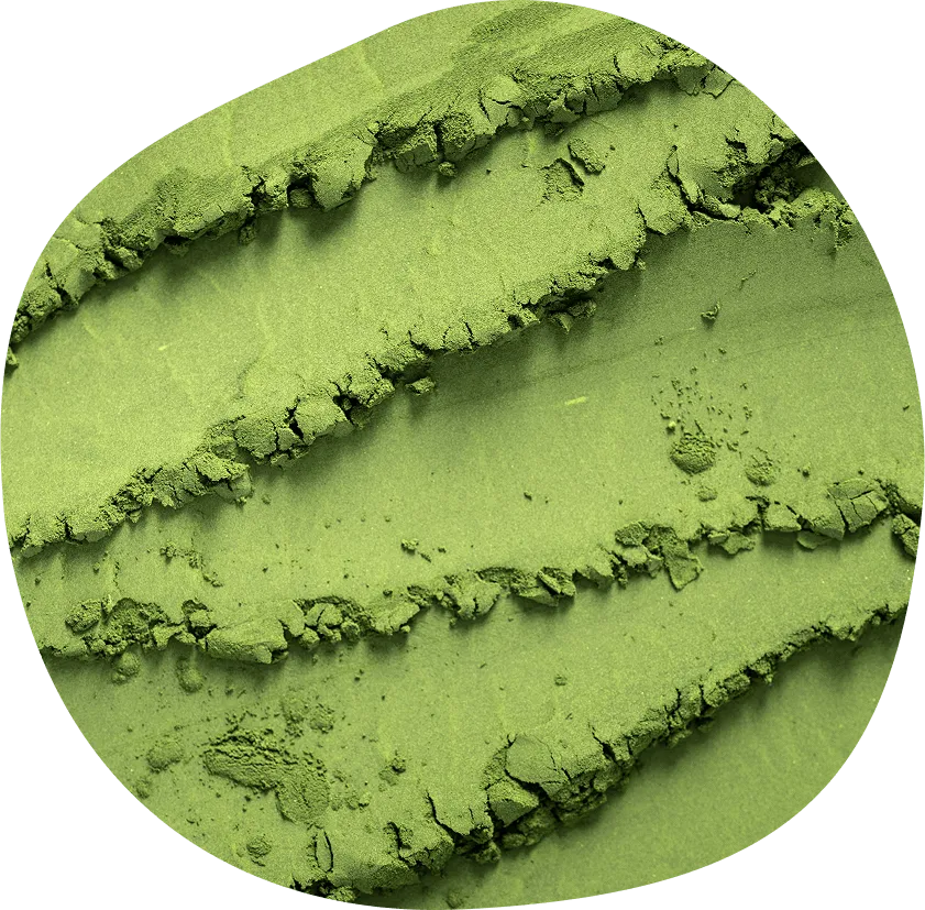 green powder in circle shape