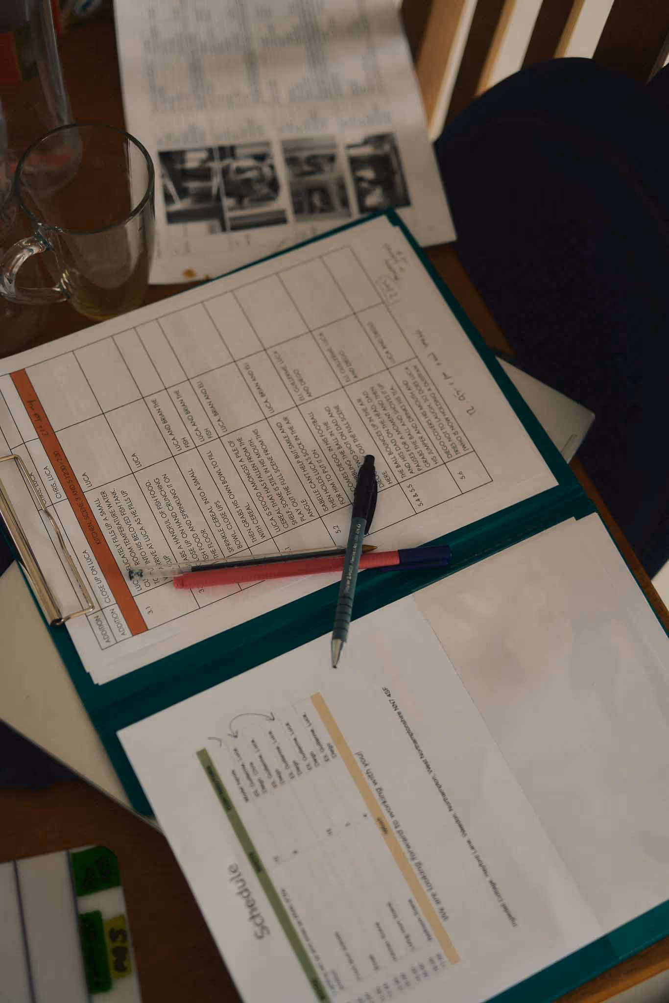 Shot list and production schedule for a corporate video subscription
