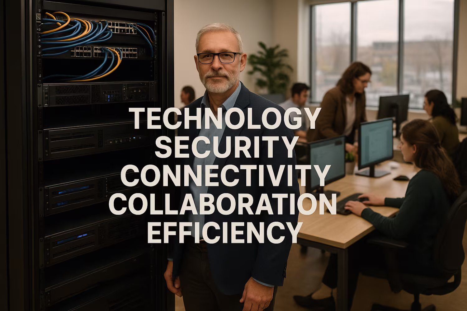 Modern office showcasing network segmentation benefits