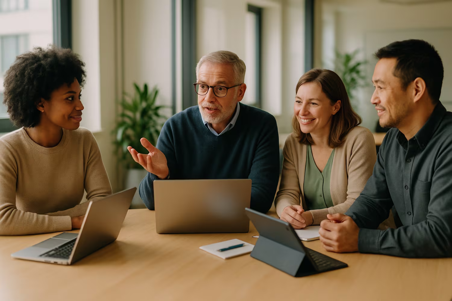 IT team discussing ITSM strategies