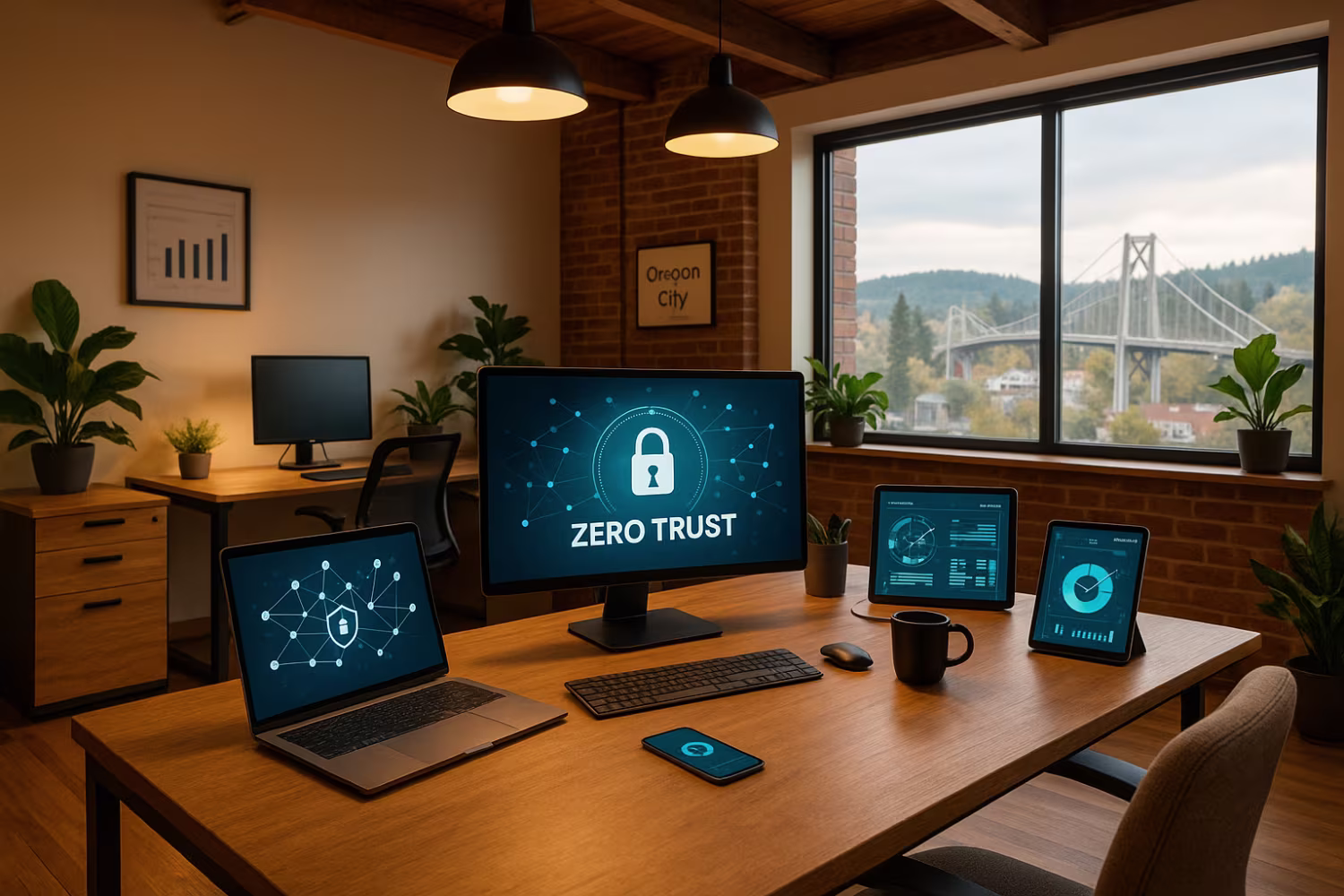 Modern Oregon office, zero trust implementation