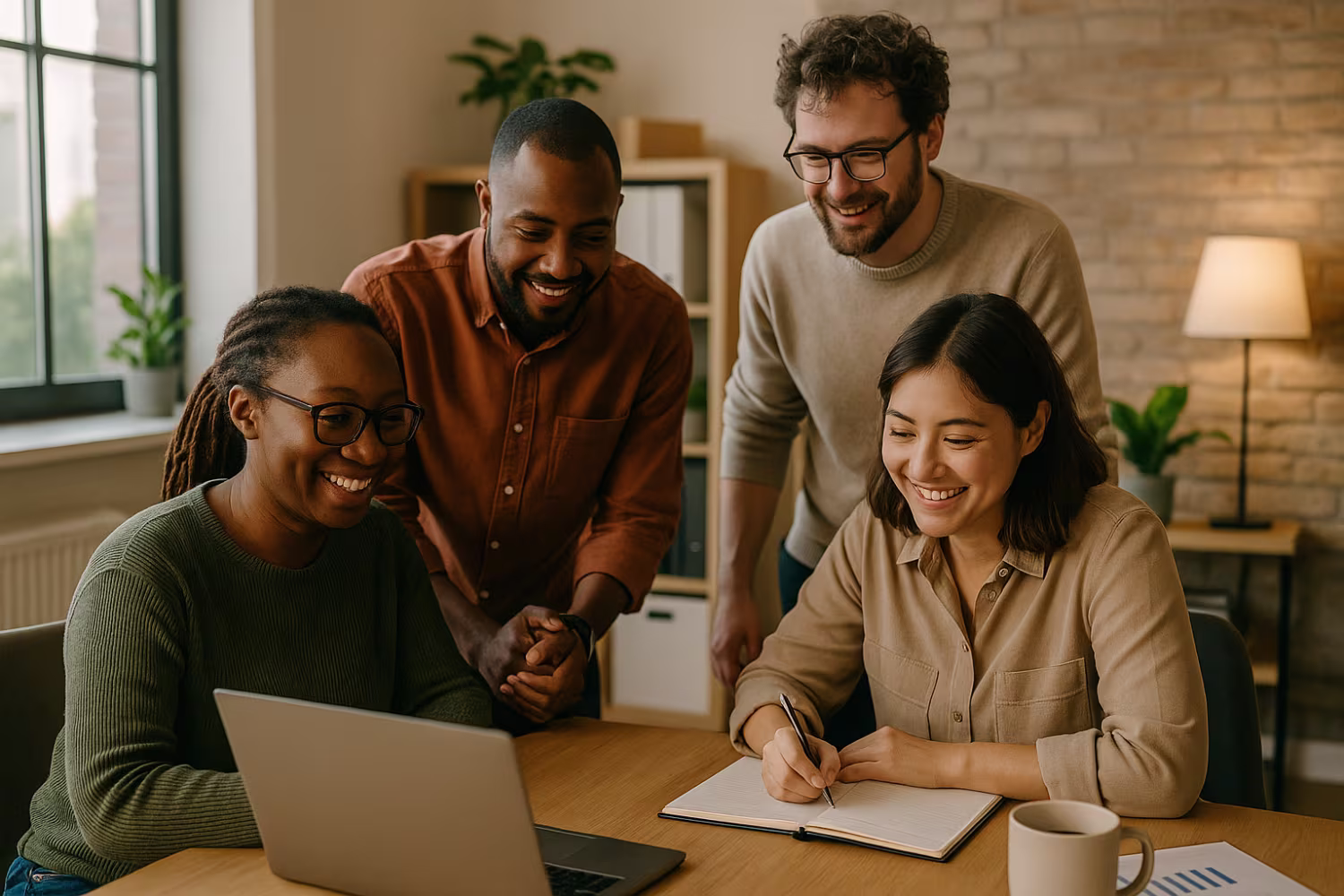 Diverse team discussing IT governance