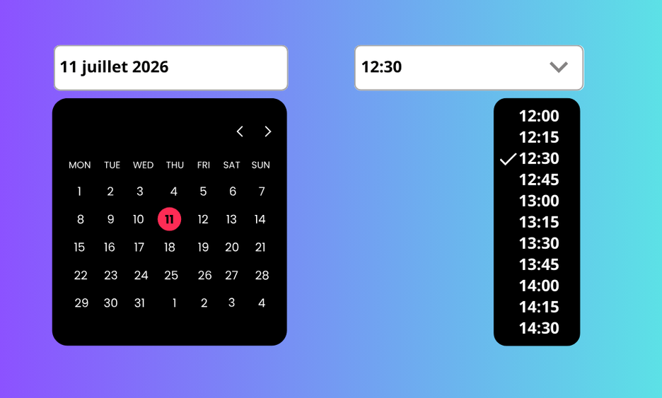 file up permet de précommander votre menu à l'heure et le jour que tu désirez