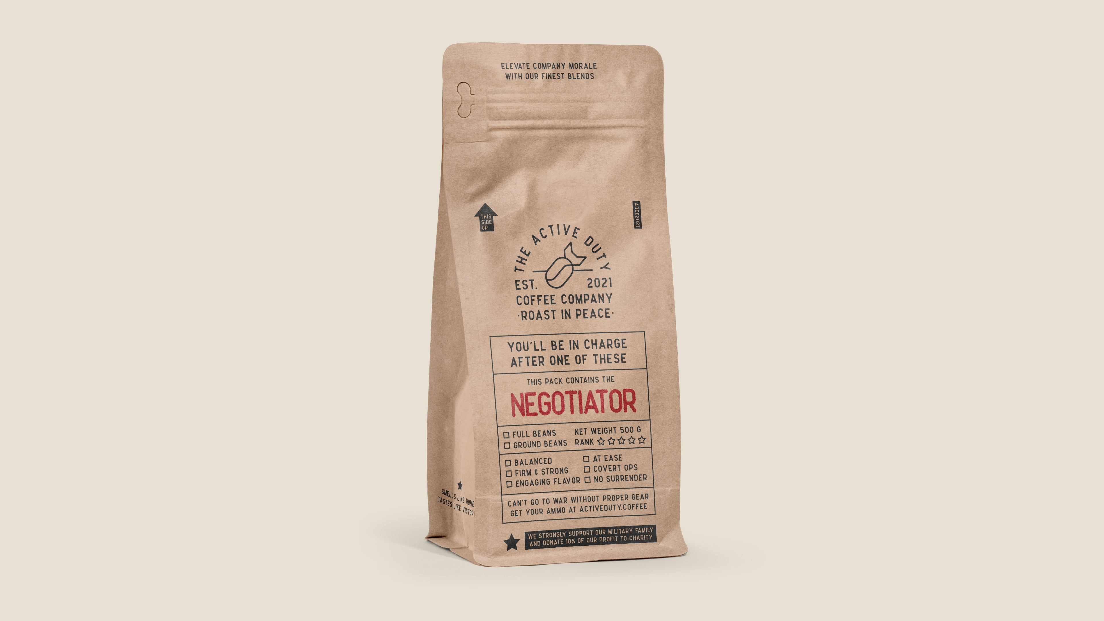 Branding & Packaging Active Duty Coffee Company