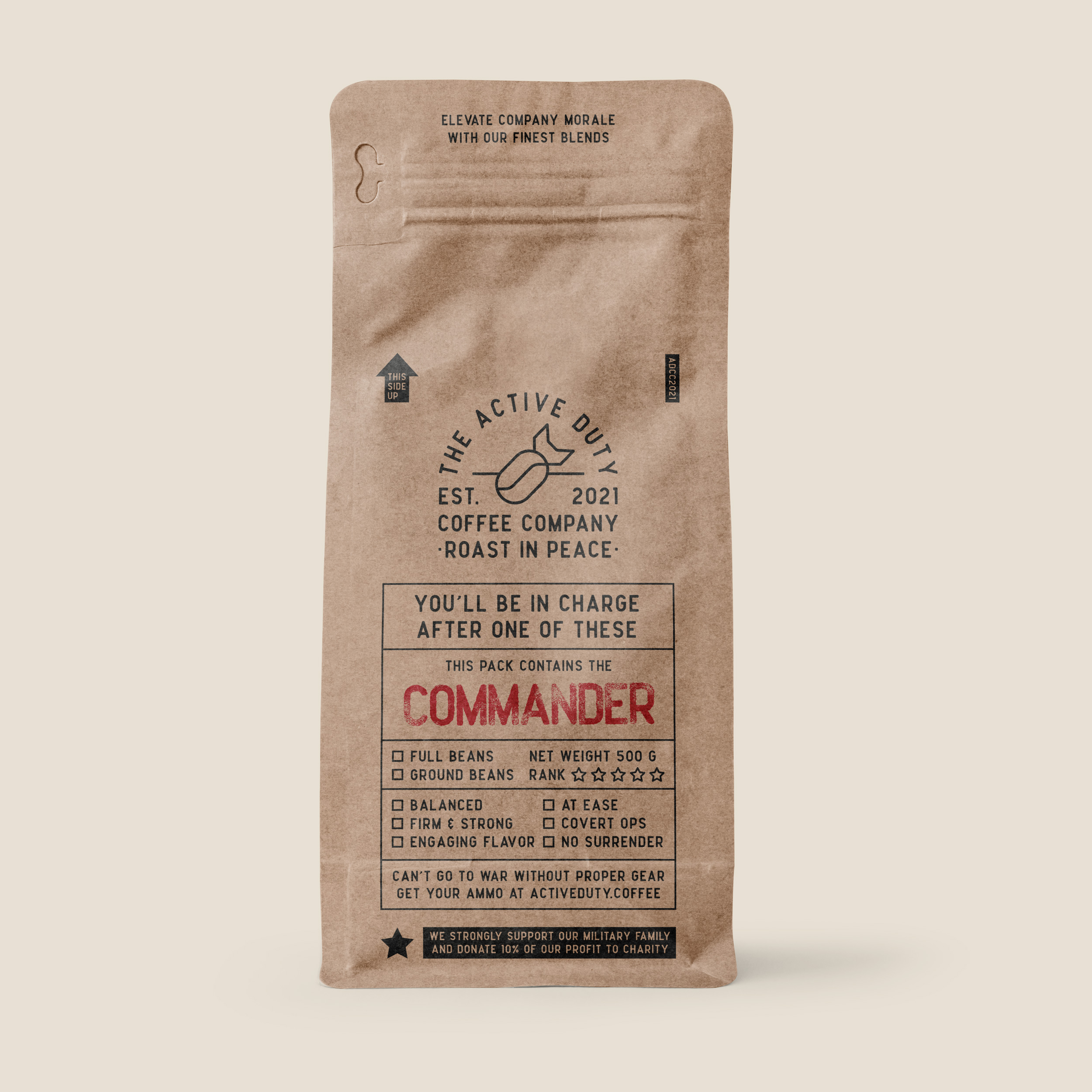 Branding & Packaging Active Duty Coffee Company