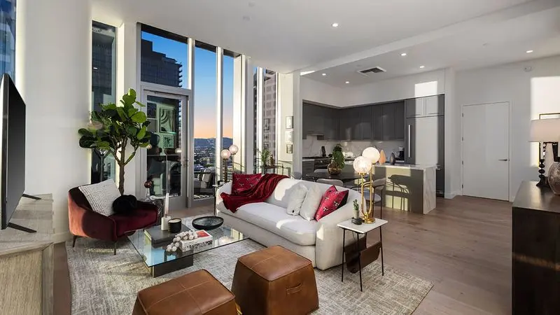 Figueroa Eight Apartments Standard Unit Rendering