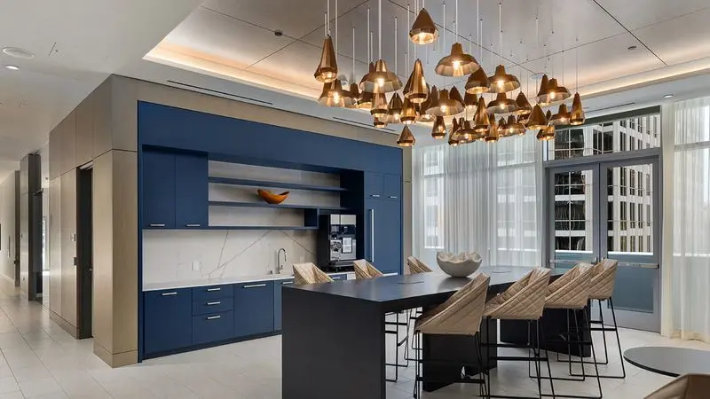 Figueroa Eight Apartments Lobby Rendering