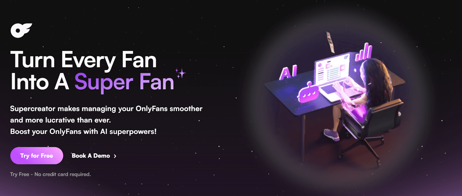 homepage of SuperCreator