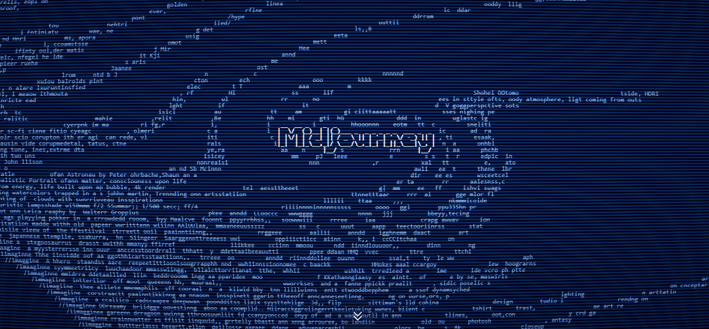 Homepage of Midjourney