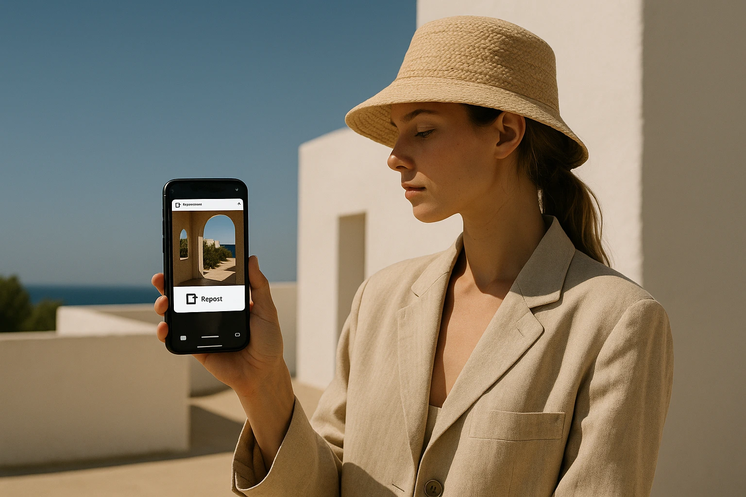 Smartphone avec une capture écran du réseau social Telegram