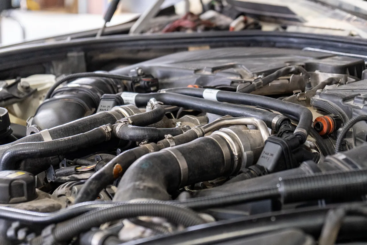 Heavy-duty truck components under the hood inspected for wear after a busy Memphis summer.