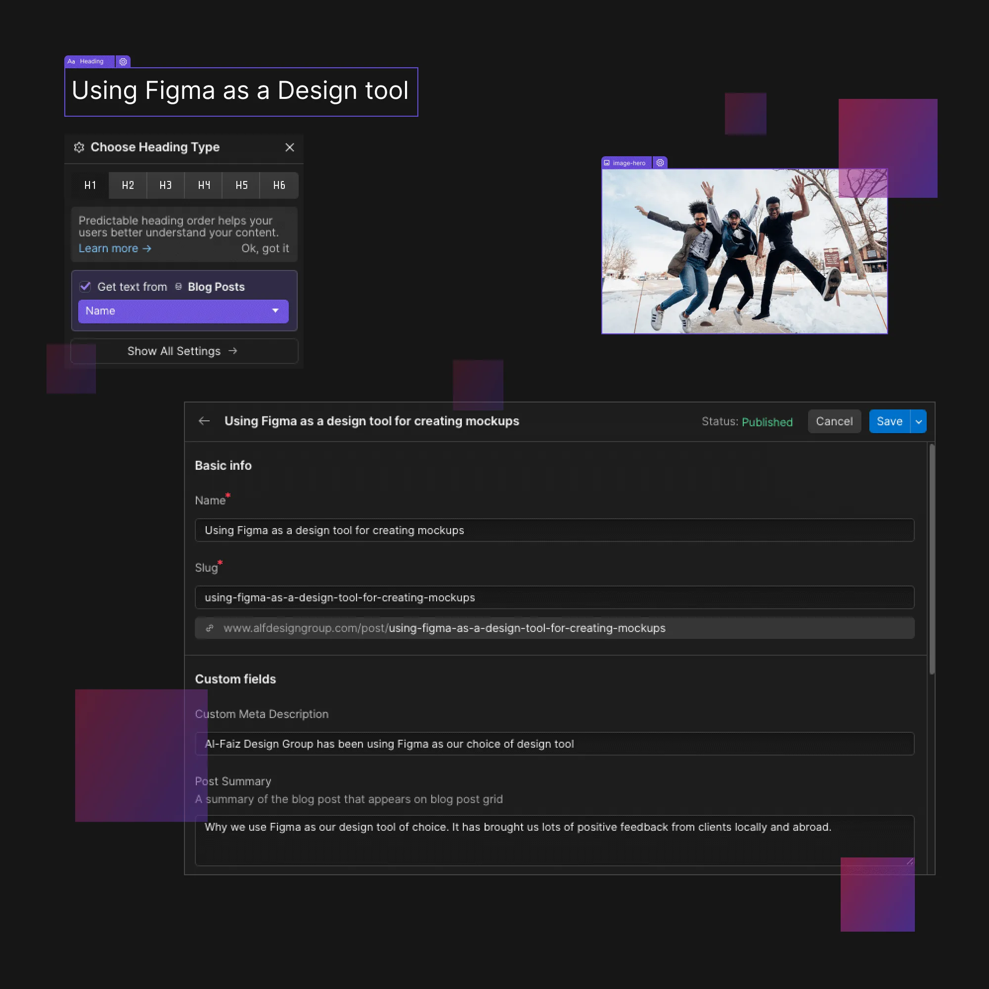 Create CMS content easily with Webflow