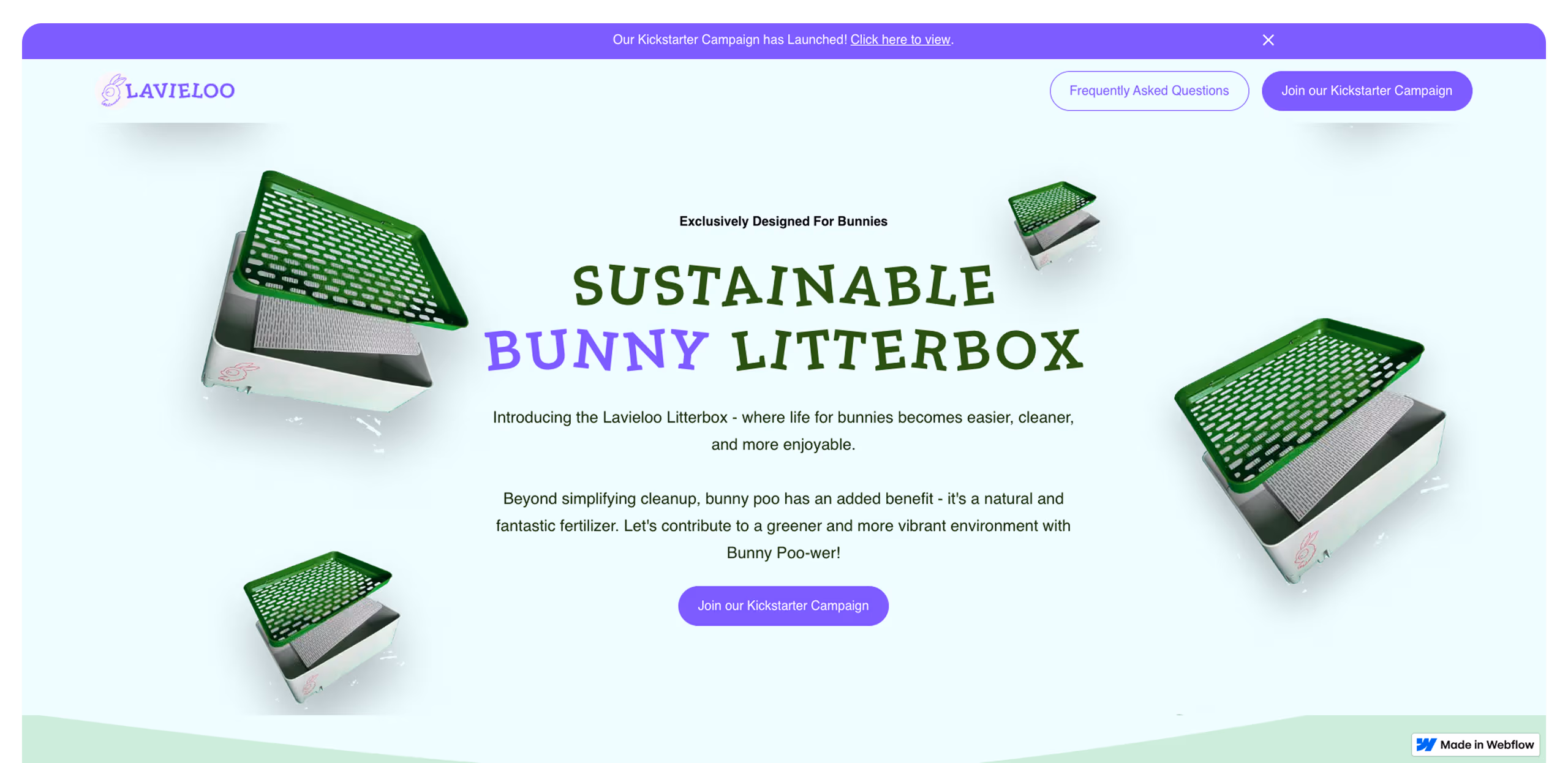 BigFundr Homepage on Webflow