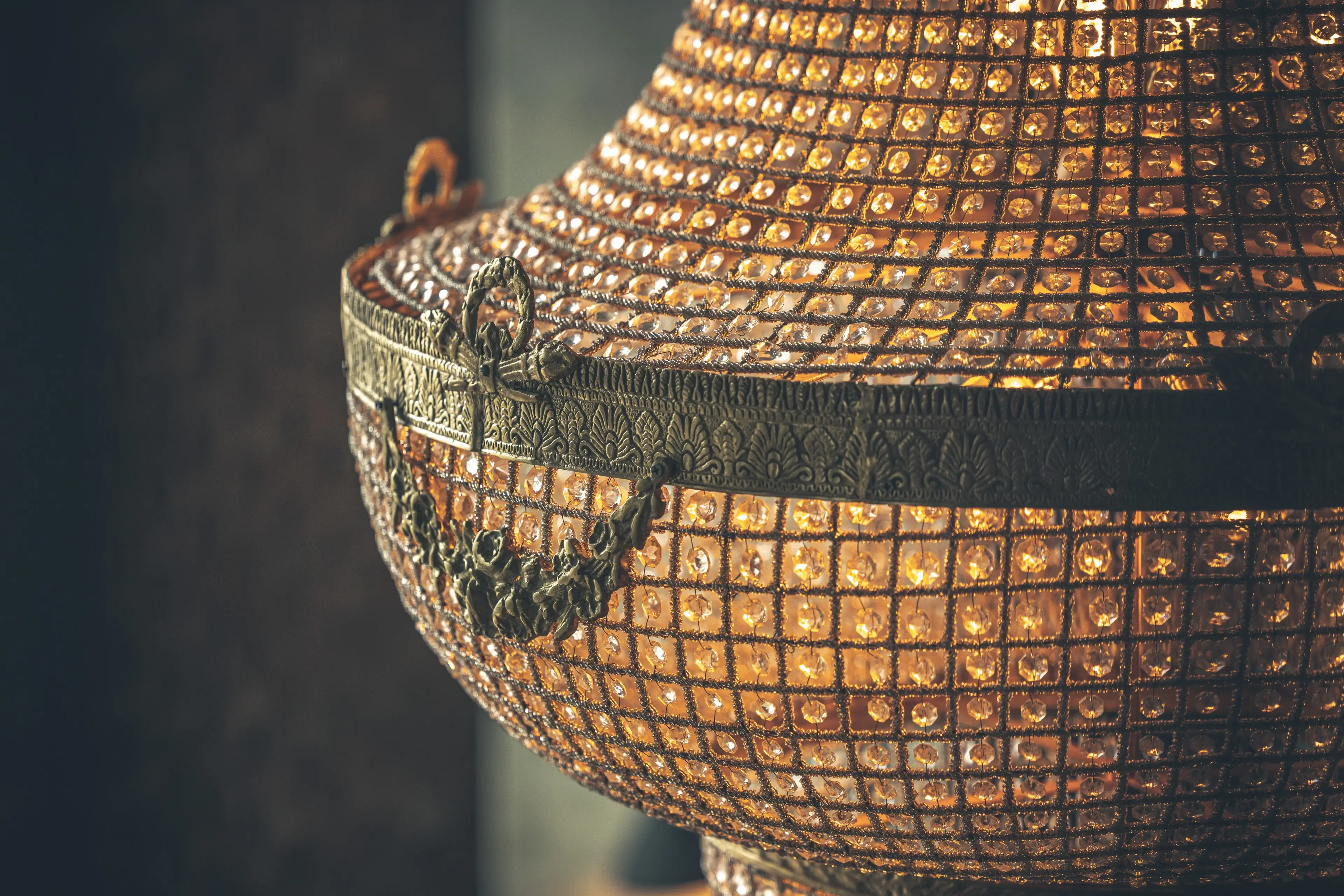One of the chandeliers at Fern