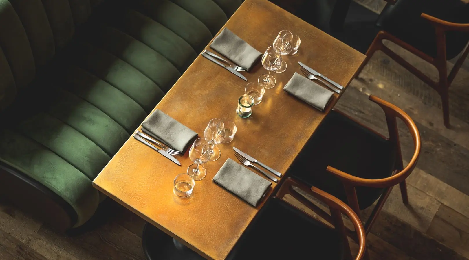 A table set for dinner at Fern in Croydon