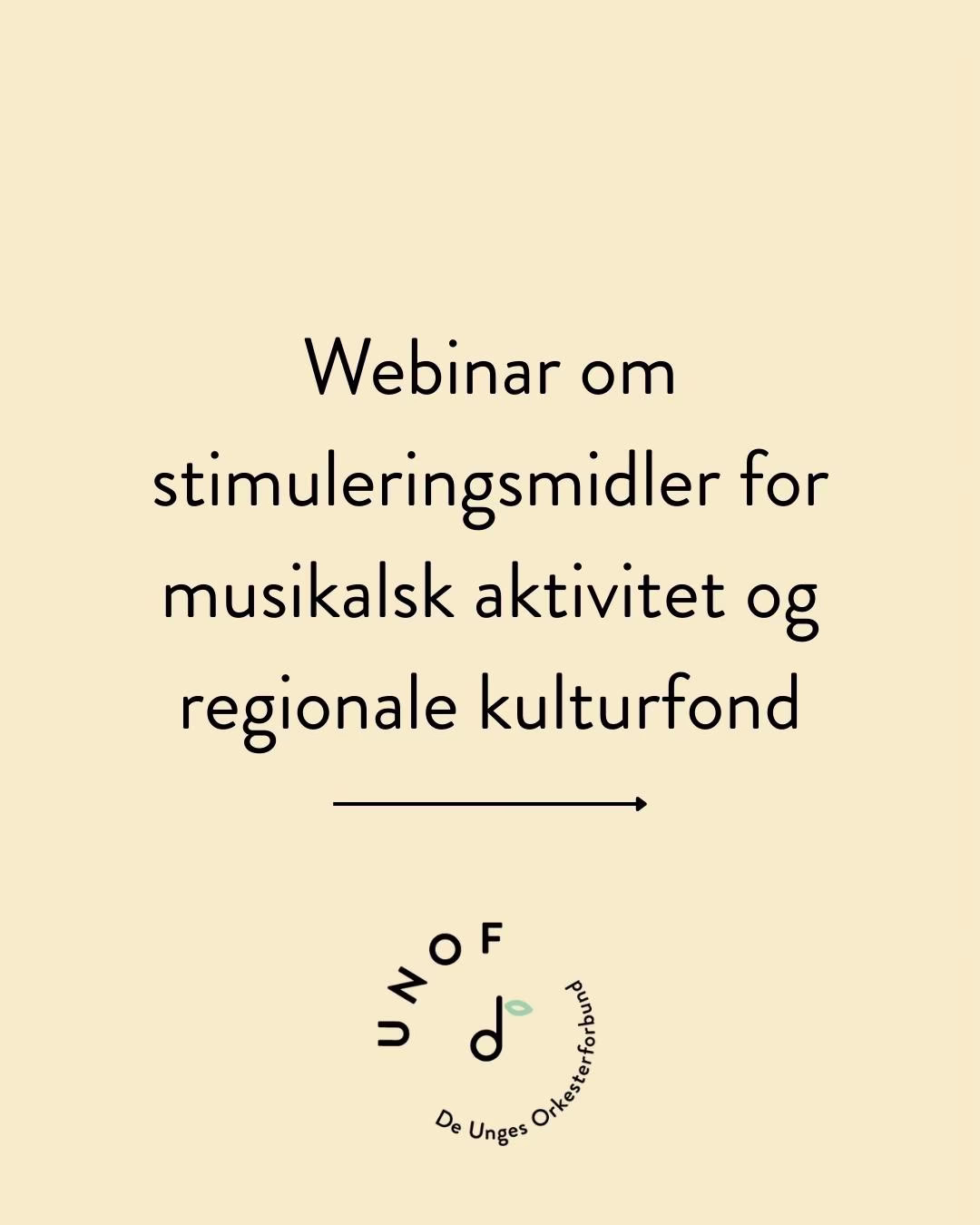 Webinar om stimuleringsmidler for musikalsk aktivitet og regionale kulturfond