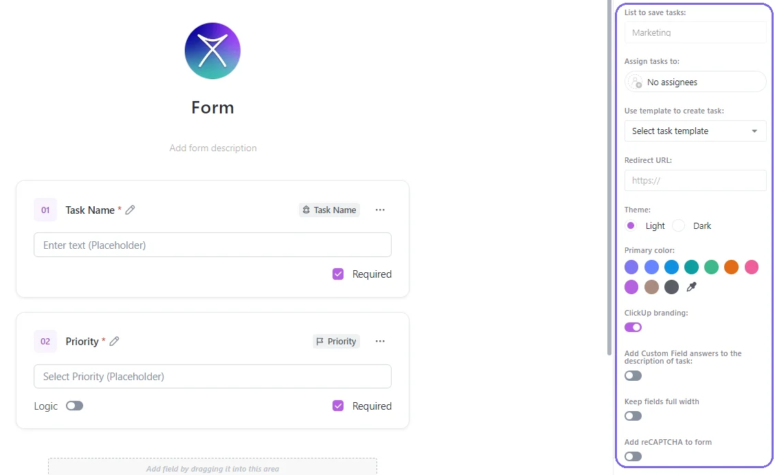 Customizing form design with visual customization options