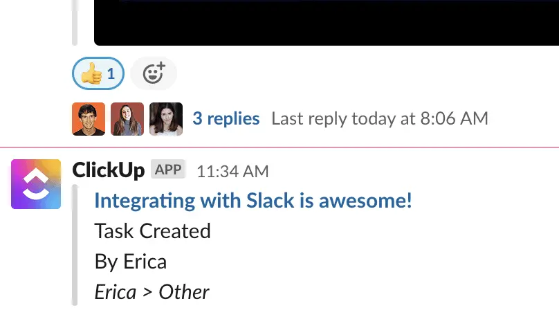 Réception de notifications Slack