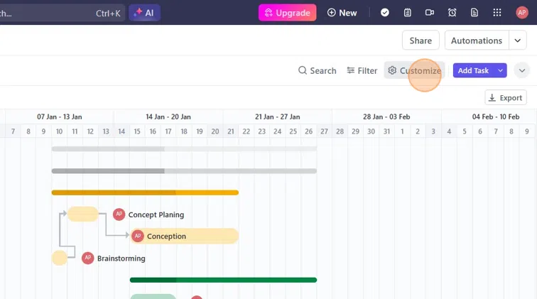 Hiding Weekends in Gantt View