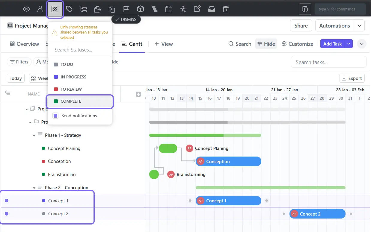 Edit Tasks in Batches