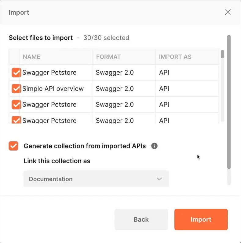 Exemples d'appels API