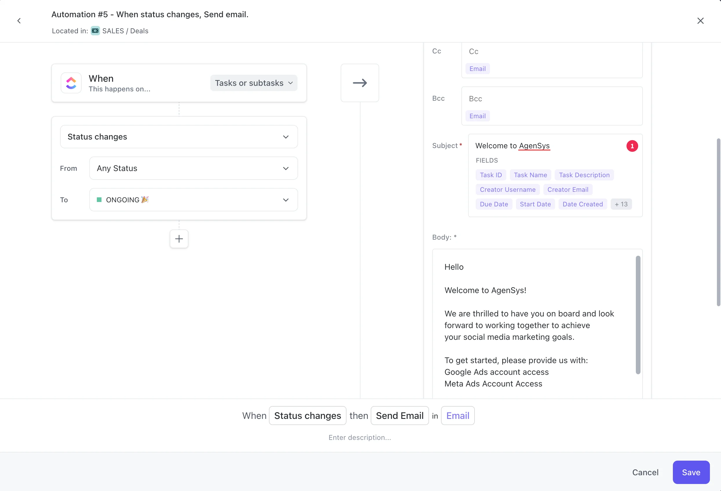 Custom Automations in ClickUp