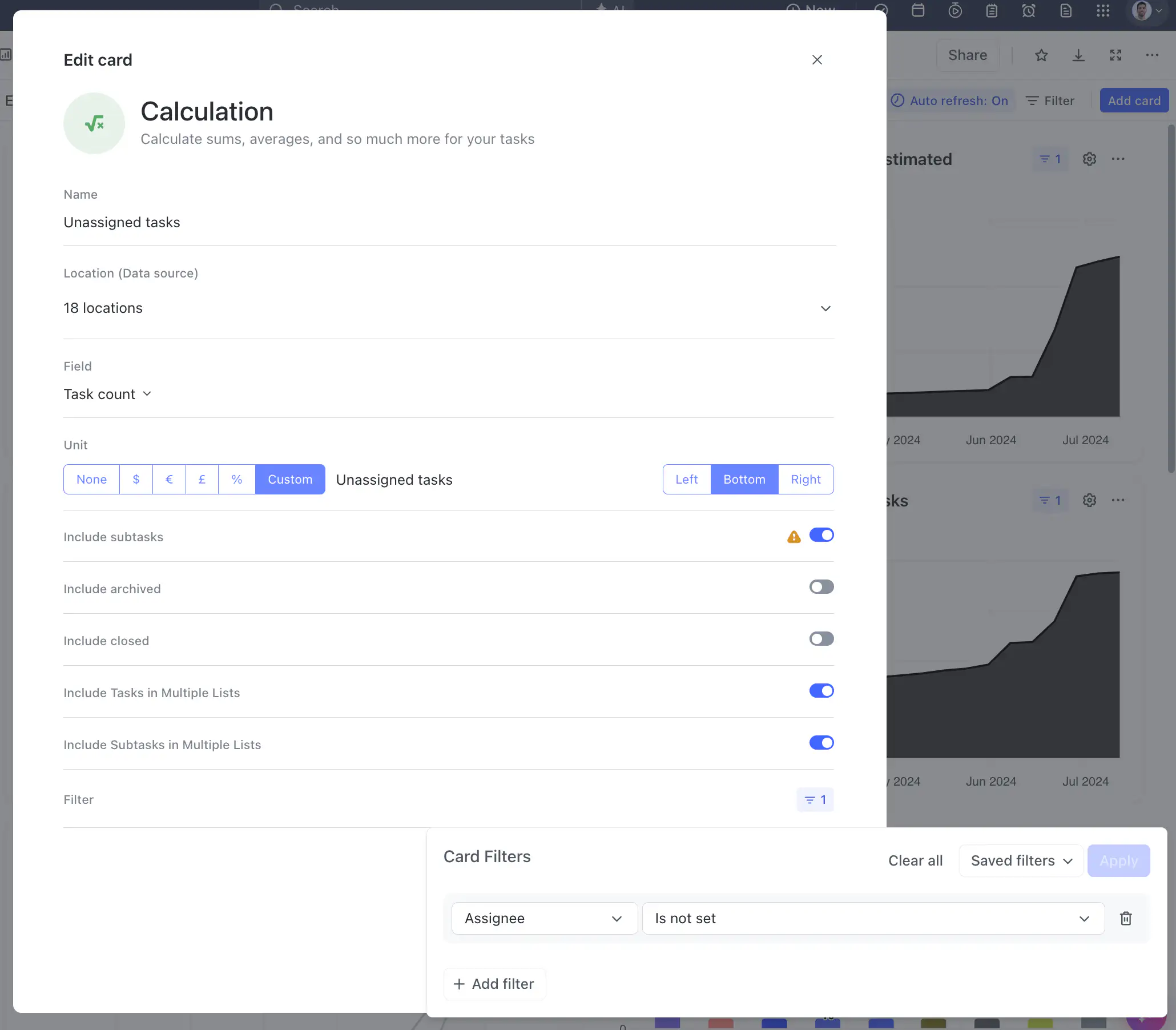 Set Up Calculation Card For Your Dashboard