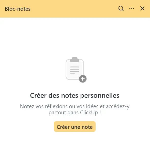 Bloc-notes ClickUp