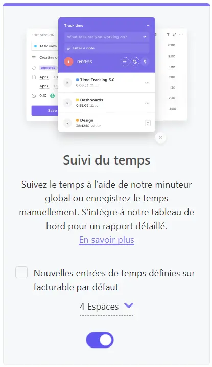 ClickApp Suivi du temps