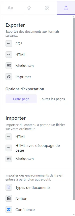 Importer des documents depuis des sources externes