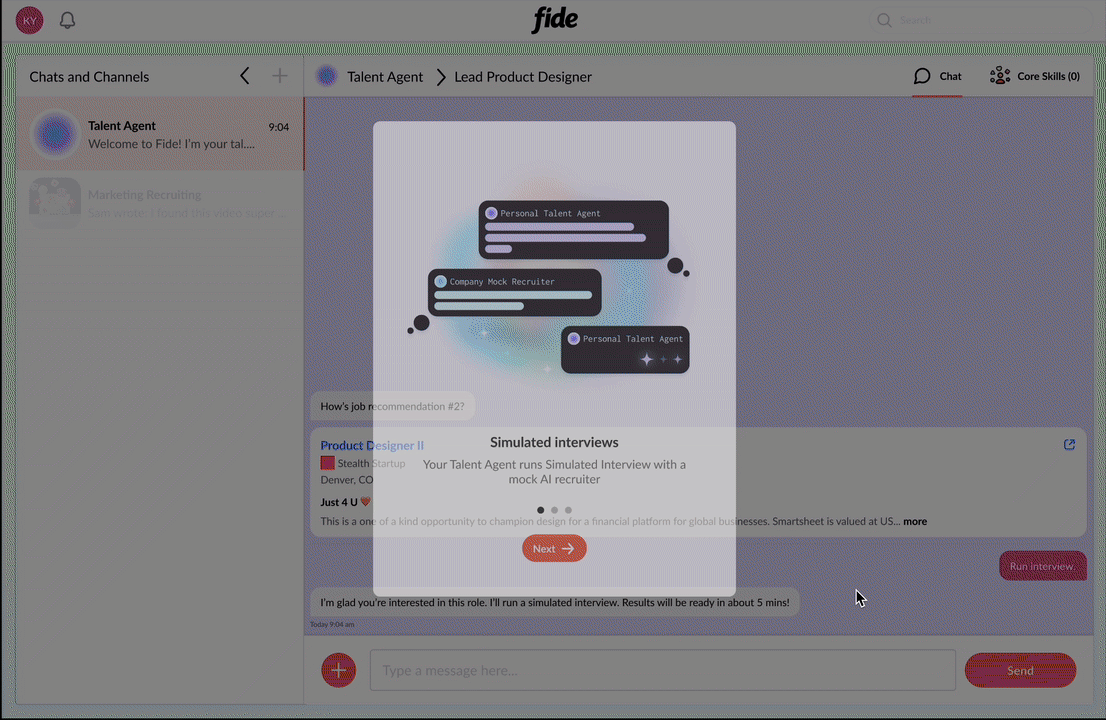 Education Modal explaining Synthetic Interviews