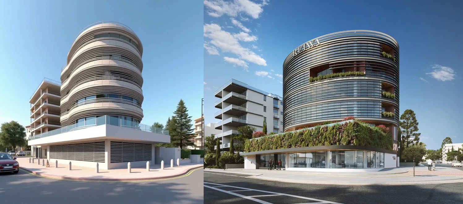 Photorealistic visualisation with AI software for rendering